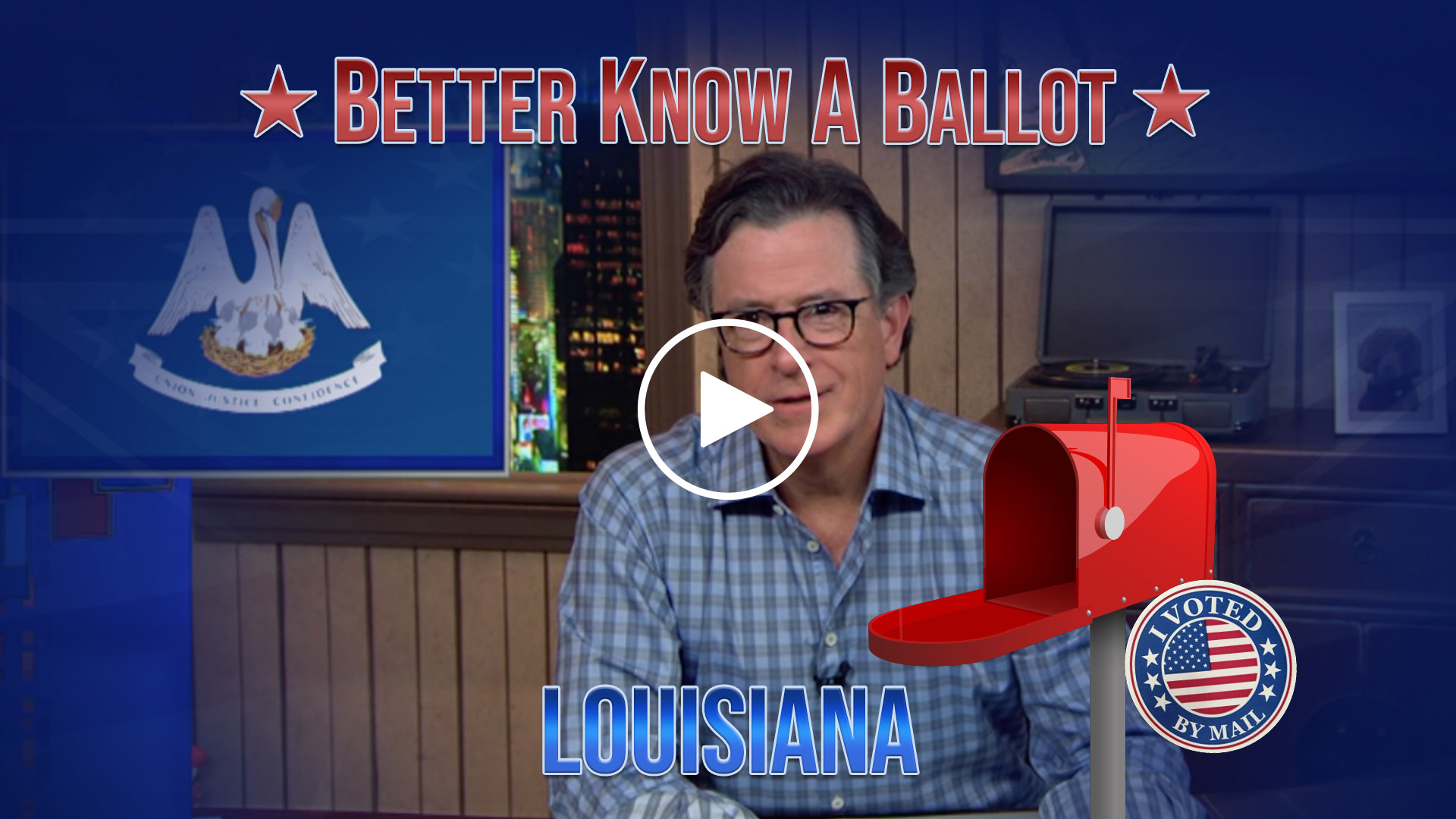 A MESSAGE FROM STEPHEN COLBERT FOR THE 2020 ELECTION.